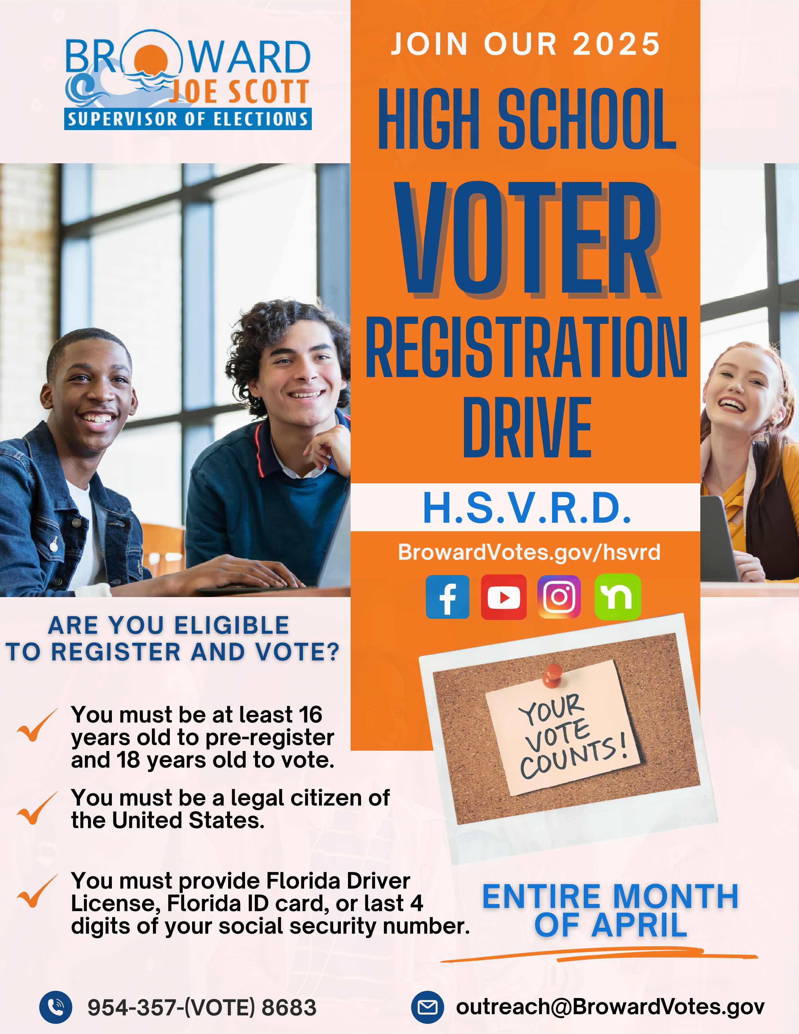 High School Voter Registration Drive Flyer