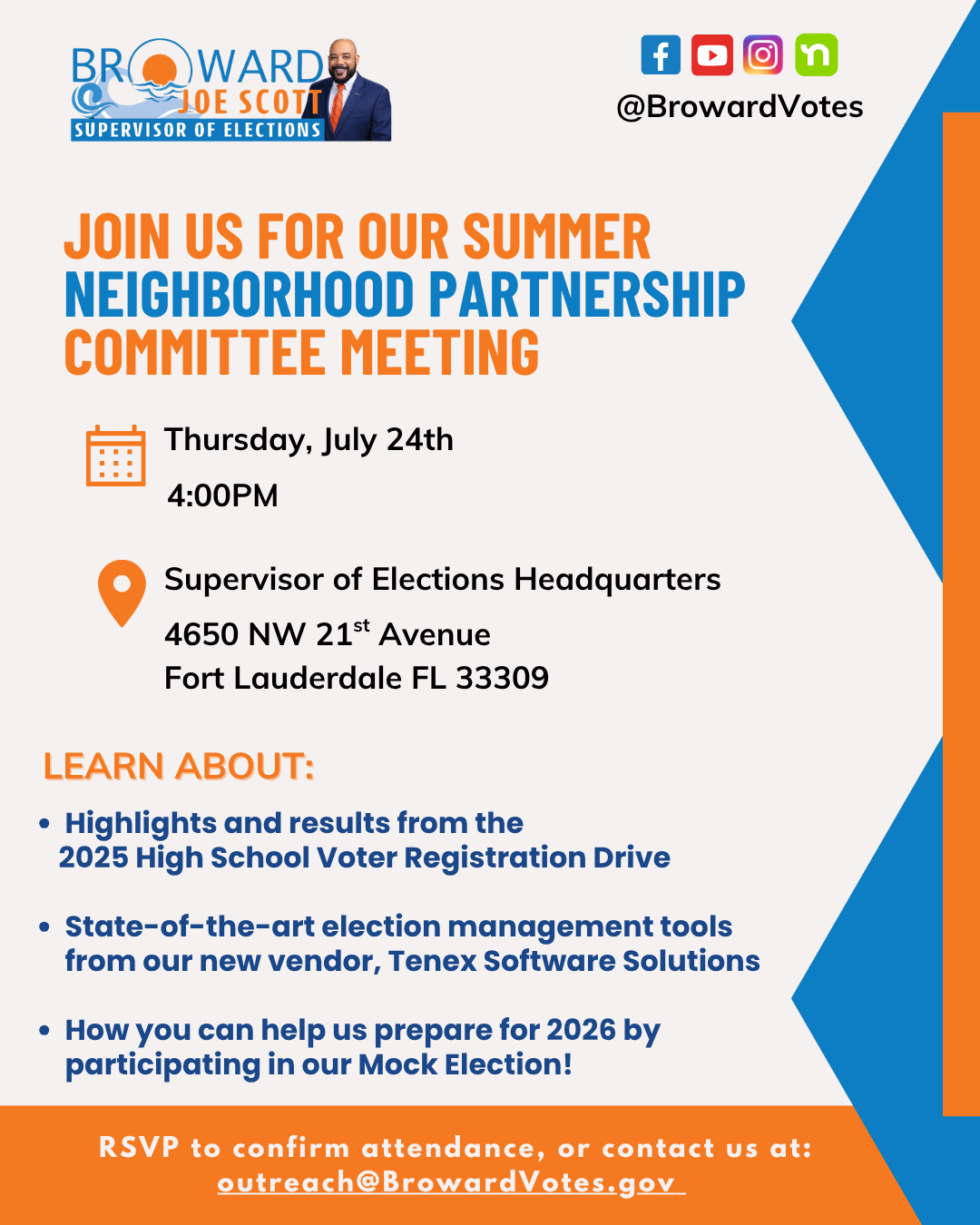 Neighborhood Partnership Committee Meeting on 2/24/2025 Flyer